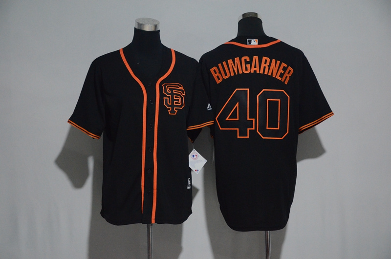 Youth 2017 MLB San Francisco Giants #40 Bumgarner Black Jerseys->youth mlb jersey->Youth Jersey